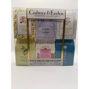 Crabtree & Evelyn Signature Collection Bath Salts Gift Set 6 Pack New Sealed